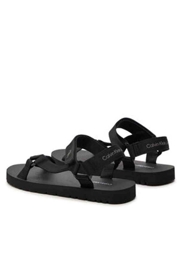 Calvin Klein Jeans Sandały Sandal Velcro Rp In Btw YM0YM00944 Czarny. Kolor: czarny. Materiał: materiał