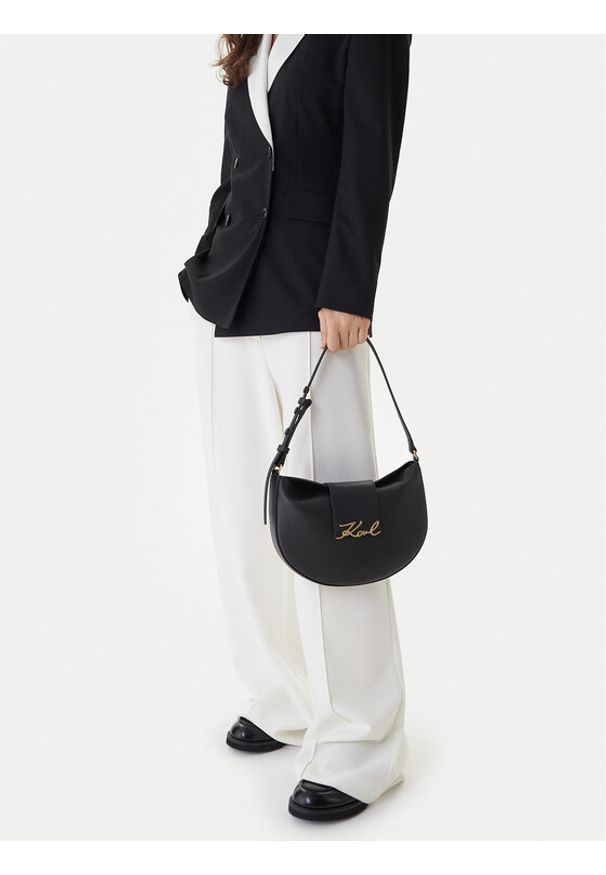 Karl Lagerfeld - KARL LAGERFELD Torebka B1W30059 Czarny. Kolor: czarny. Materiał: skórzane
