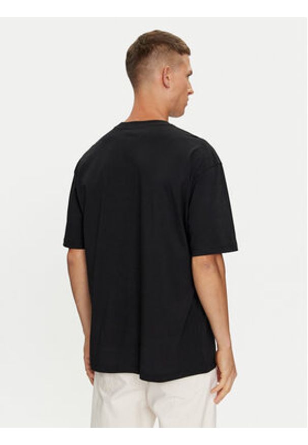 Versace Jeans Couture T-Shirt 76GAHE04 Czarny Regular Fit. Kolor: czarny. Materiał: bawełna