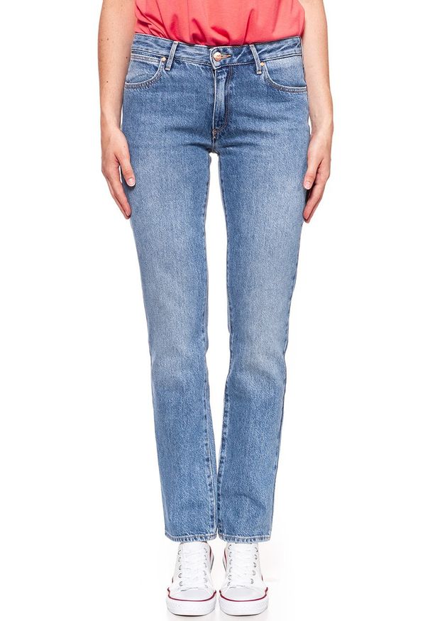 Wrangler - WRANGLER STRAIGHT ALL STAR BLUE W28TRI25U 112128522. Wzór: aplikacja. Styl: klasyczny