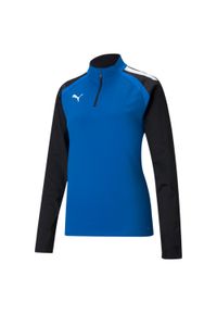 Damski top treningowy 1/4 zip Puma Team Liga. Kolor: niebieski