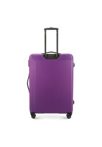 Wittchen - Duża walizka z ABS-u delikatnie żłobiona. Kolor: fioletowy. Materiał: guma. Wzór: kolorowy #7