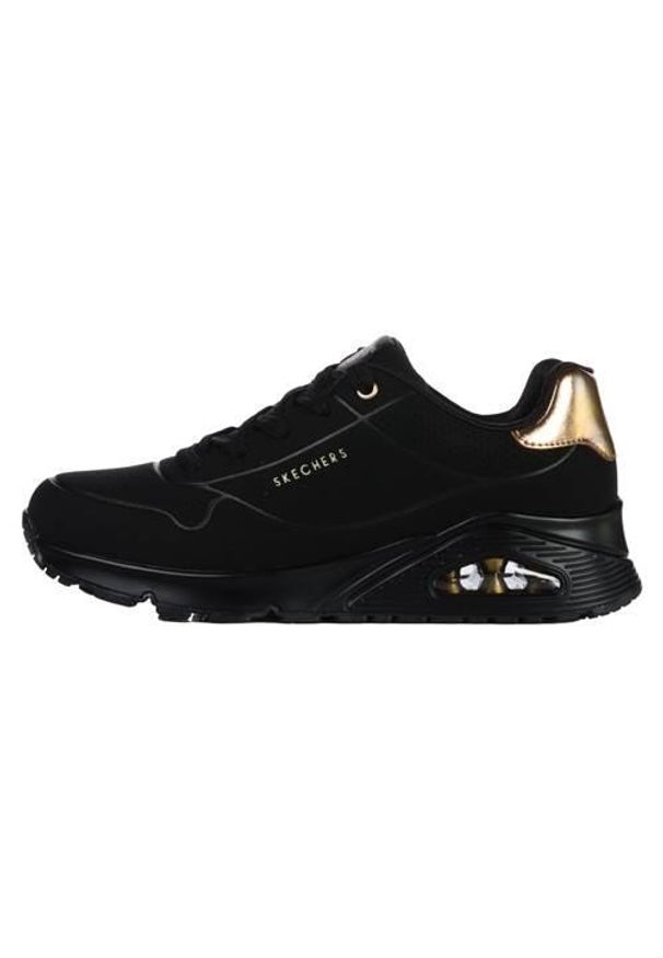 skechers - Buty do chodzenia dla dzieci Skechers Uno Gen1 Shimmer. Kolor: czarny. Materiał: materiał, syntetyk. Szerokość cholewki: normalna. Sport: turystyka piesza