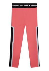 Karl Lagerfeld Kids Legginsy Z14202 D Różowy Regular Fit. Kolor: różowy. Materiał: syntetyk #4