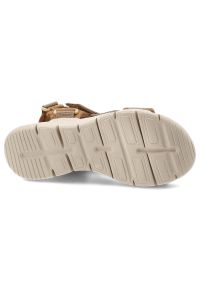 Sandały damskie Artiker, cholewka z materiału tekstylnego regulowane paski z zapięciem na rzep, brązowe, 58C1231. Zapięcie: rzepy. Kolor: brązowy. Materiał: materiał. Wzór: paski #2