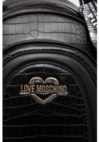 Love Moschino plecak damski kolor czarny mały gładki. Kolor: czarny. Wzór: gładki #2