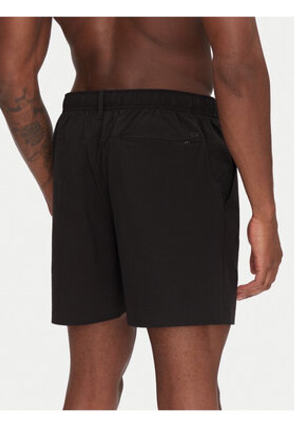 Calvin Klein Swimwear Szorty kąpielowe KM0KM01118 Czarny Regular Fit. Kolor: czarny. Materiał: syntetyk