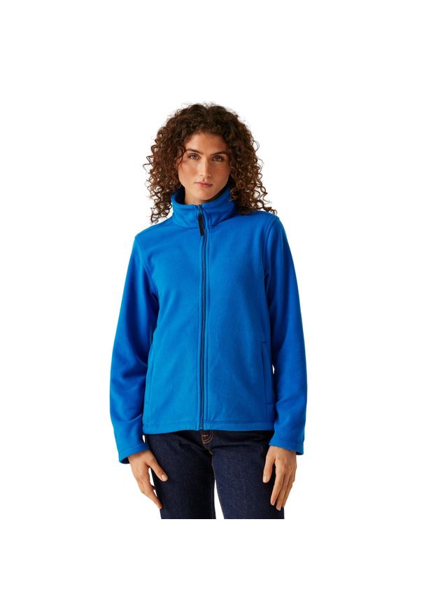 Regatta - Damska Bluza Polarowa Micro Z Pełnym Zamkiem Błyskawicznym. Kolor: szary, niebieski, wielokolorowy. Materiał: polar. Sezon: zima. Styl: sportowy. Sport: turystyka piesza