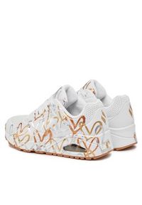 skechers - Skechers Sneakersy Uno Metallic Love 155523/WTGD Biały. Kolor: biały. Materiał: skóra #5