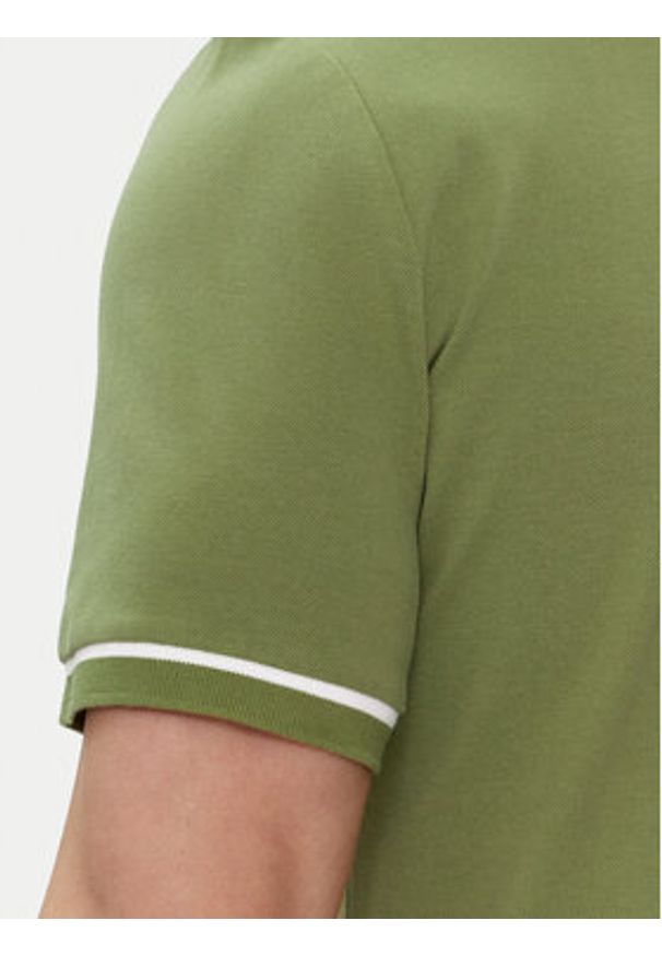Calvin Klein Jeans Polo J30J315603 Zielony Slim Fit. Typ kołnierza: polo. Kolor: zielony. Materiał: bawełna