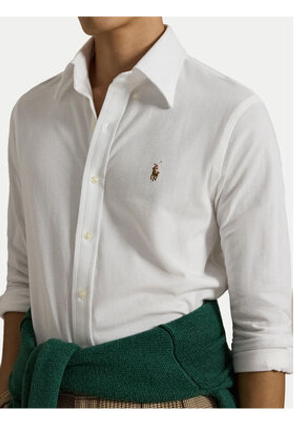 Polo Ralph Lauren Koszula 710P03967002 Biały Regular Fit. Typ kołnierza: polo. Kolor: biały. Materiał: bawełna