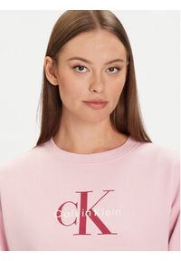 Calvin Klein Jeans Bluza Monologo LV047B234G Różowy Relaxed Fit. Kolor: różowy. Materiał: bawełna #3