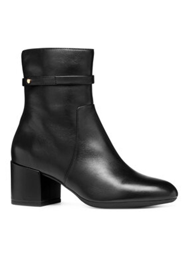 Geox Botki D Eleana D56TWC 00085 C9999 Czarny. Kolor: czarny. Materiał: skóra