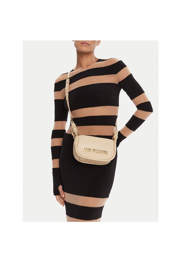 Love Moschino - Torebka LOVE MOSCHINO. Kolor: kremowy