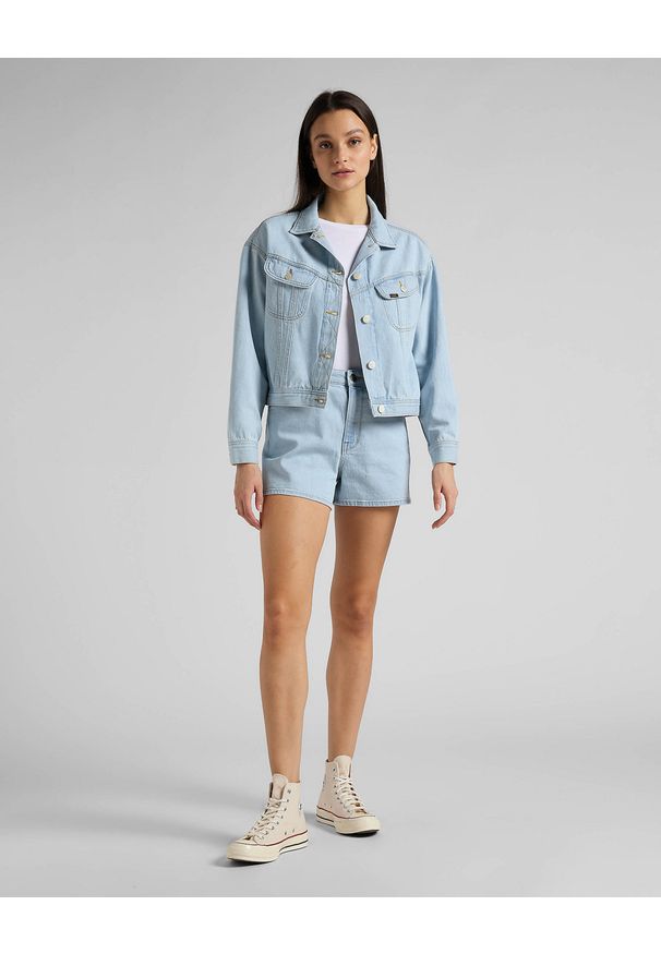 Lee - LEE RELAXED RIDER JKT DAMSKA KURTKA JEANSOWA JEANS BLEACHED ORE L55VGGQB 112145273. Materiał: jeans