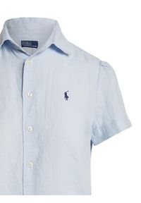 Polo Ralph Lauren Koszula 211973366504 Niebieski jasny Regular Fit. Typ kołnierza: polo. Kolor: niebieski. Materiał: len #3