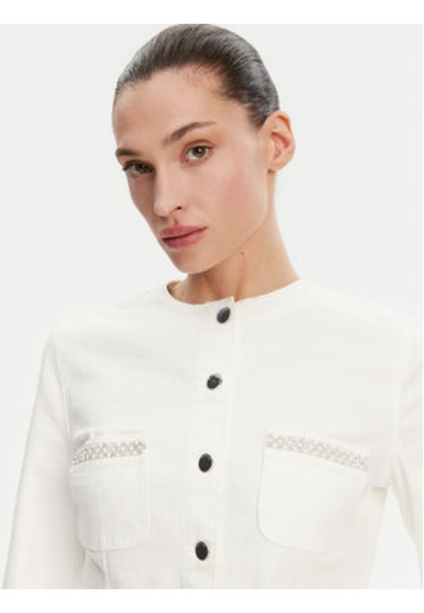 Guess Kurtka przejściowa 172731 Biały Classic Fit. Kolor: biały. Materiał: bawełna