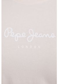 Pepe Jeans t-shirt NEW VIRGINIA SS N damski kolor różowy. Kolor: różowy. Materiał: materiał, dzianina. Wzór: nadruk #3