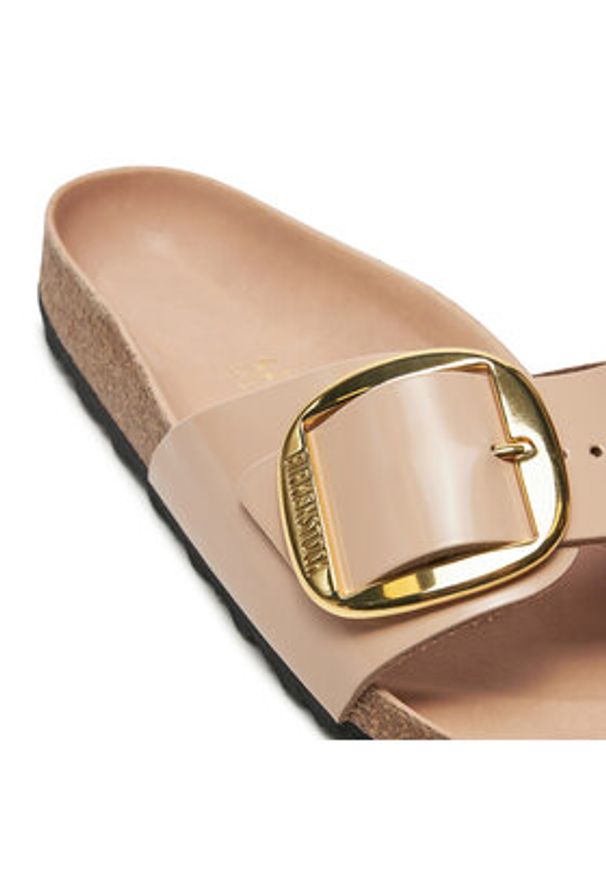 Birkenstock Klapki Madrid Bb Lena 1026496 Beżowy. Kolor: beżowy. Materiał: lakier, skóra