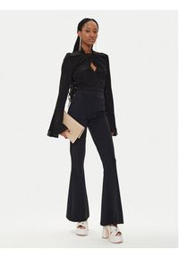 TwinSet - TWINSET Bluzka 241TT2099 Czarny Slim Fit. Kolor: czarny. Materiał: wiskoza #5