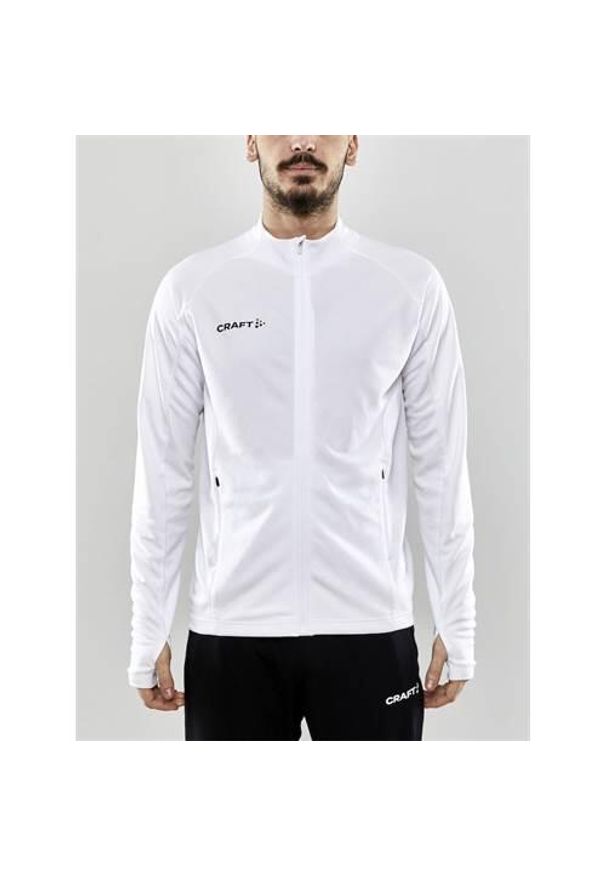 Bluza treningowa męska Craft Evolve Full Zip. Kolor: biały. Sport: fitness