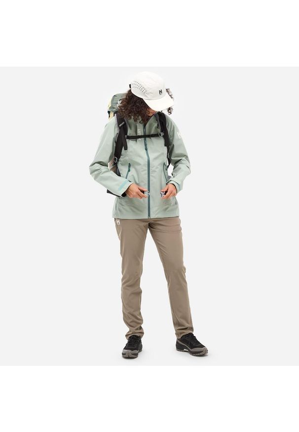 Kurtka trekkingowa damska Millet Seneca GoreTex 3L Jkt active fit wodoodporna. Kolor: zielony. Materiał: gore-tex. Technologia: Gore-Tex. Sport: wspinaczka