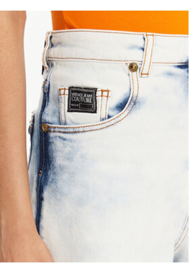 Versace Jeans Couture Szorty jeansowe 78HAD51R Niebieski Straight Fit. Kolor: niebieski. Materiał: bawełna