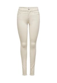 only - ONLY Jeansy 15218655 Écru Skinny Fit. Kolor: kremowy #4