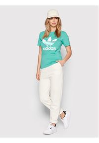 Adidas - adidas T-Shirt adicolor Classics Trefoil HE6869 Zielony Regular Fit. Kolor: zielony. Materiał: bawełna #3