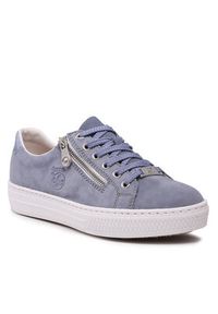 Rieker Sneakersy L59L1-10 Niebieski. Kolor: niebieski. Materiał: zamsz, skóra #5