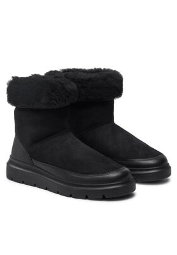 ecco - ECCO Botki Nouvelle 21626351052 Czarny. Kolor: czarny. Materiał: skóra, zamsz