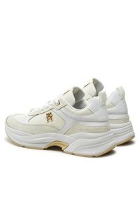 TOMMY HILFIGER - Tommy Hilfiger Sneakersy Th Chunky Feminine Runner FW0FW08616 Écru. Materiał: zamsz, skóra #7