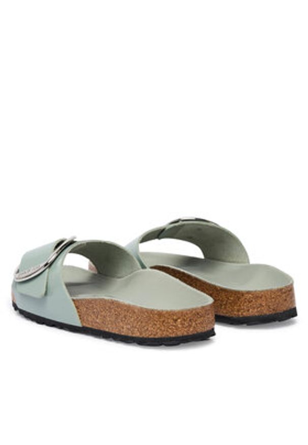 Birkenstock Klapki Madrid Big Buckle Hex 1031788 Zielony. Kolor: zielony. Materiał: skóra
