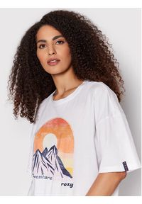 Roxy T-Shirt Start Adventures ERJZT05390 Biały Relaxed Fit. Kolor: biały. Materiał: bawełna