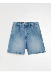 Sinsay - Jeansowe szorty mom fit - niebieski. Kolor: niebieski. Materiał: jeans #1