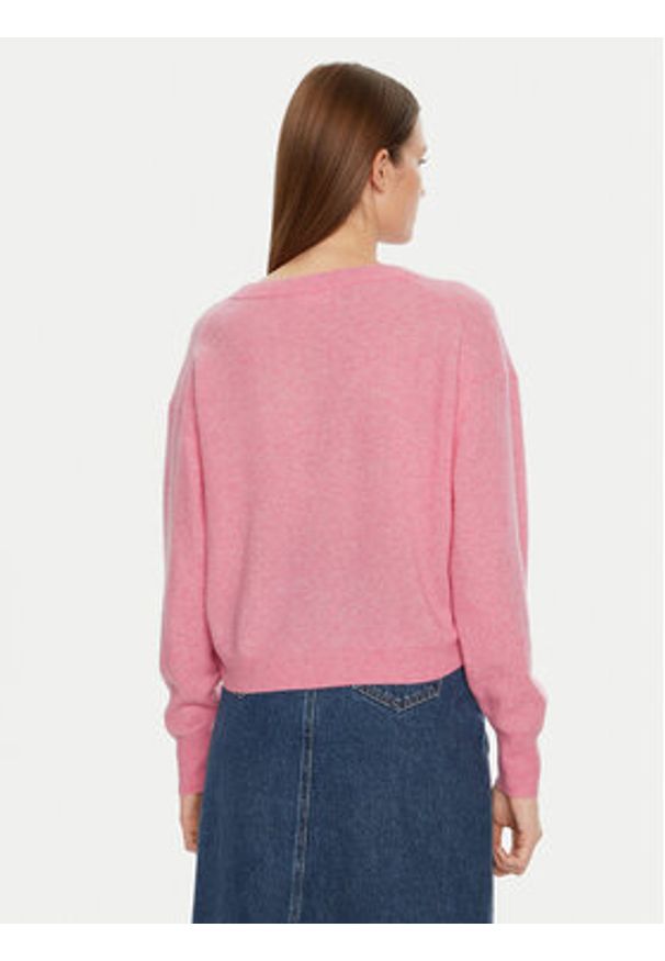 AMERICAN VINTAGE - American Vintage Sweter Raxow RAX18AH24 Różowy Loose Fit. Kolor: różowy. Materiał: wełna. Styl: vintage