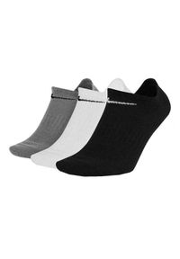 Nike - Skarpety Unisex Dla Dorosłych No Show Everyday (zestaw 3 Sztuk). Kolor: czarny, szary, biały, wielokolorowy. Sport: turystyka piesza
