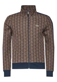 Lacoste Bluza SH1368 Brązowy Regular Fit. Kolor: brązowy. Materiał: syntetyk