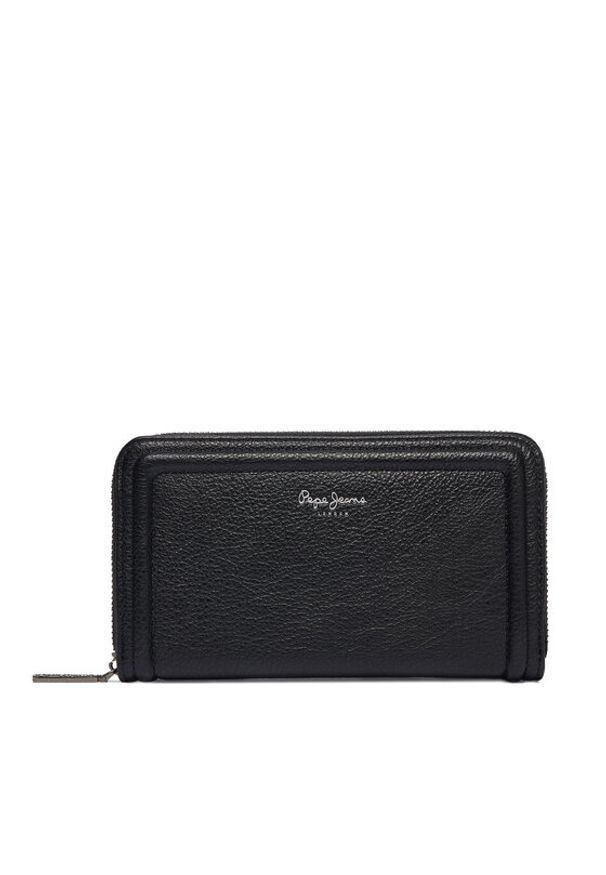 Pepe Jeans Portfel damski Code Wallet PL0700001 Czarny. Kolor: czarny. Materiał: skóra