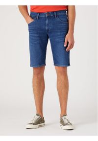 Wrangler Szorty jeansowe Colton W16CJXY81 112330686 Niebieski Regular Fit. Kolor: niebieski. Materiał: jeans, bawełna