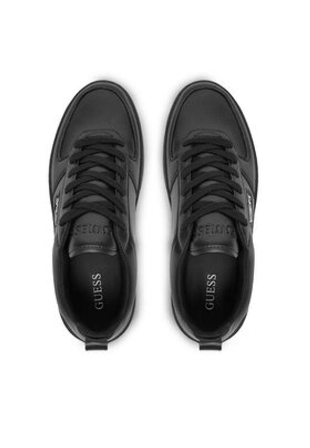 Guess Sneakersy FMFVEN ELE12 Czarny. Kolor: czarny. Materiał: skóra