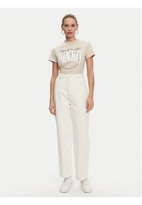 Pinko - PINKO T-Shirt Start 101752 A2CT Beżowy Regular Fit. Kolor: beżowy. Materiał: bawełna #4