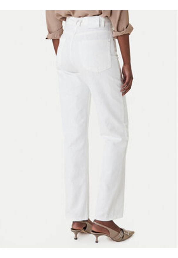 Marella Jeansy 2613181024 Biały Wide Leg. Kolor: biały