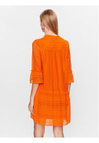 Vero Moda Sukienka letnia Honey 10275875 Pomarańczowy Relaxed Fit. Kolor: pomarańczowy. Materiał: bawełna. Sezon: lato