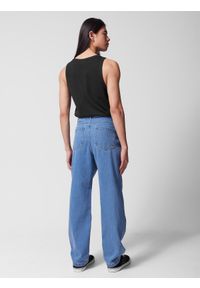 outhorn - Jeansy straight z prostymi nogawkami męskie Outhorn - niebieskie. Okazja: na co dzień. Kolor: niebieski. Materiał: jeans. Styl: casual, klasyczny