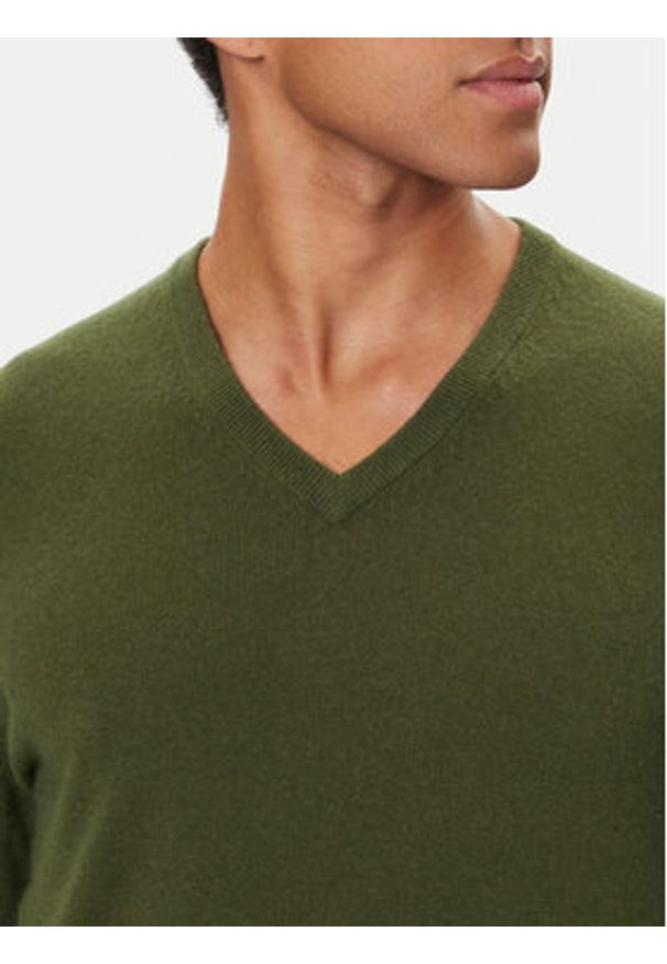 United Colors of Benetton - United Colors Of Benetton Sweter 1002U4407 Zielony Regular Fit. Kolor: zielony. Materiał: wełna