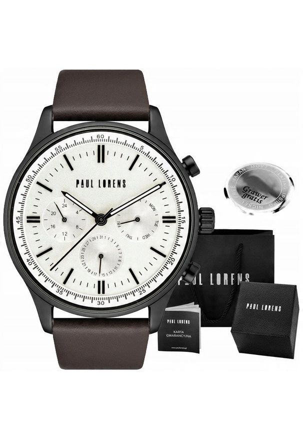Zegarek męski Paul Lorens FABER-3B1-2 Z GRAWEREM