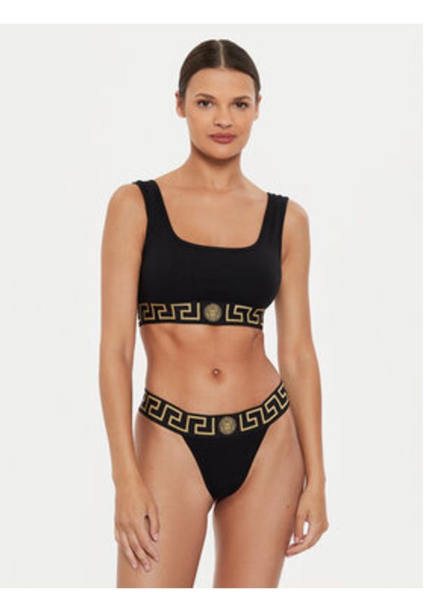 VERSACE - Versace Biustonosz top 1013323 1A10011 Czarny. Kolor: czarny. Materiał: bawełna