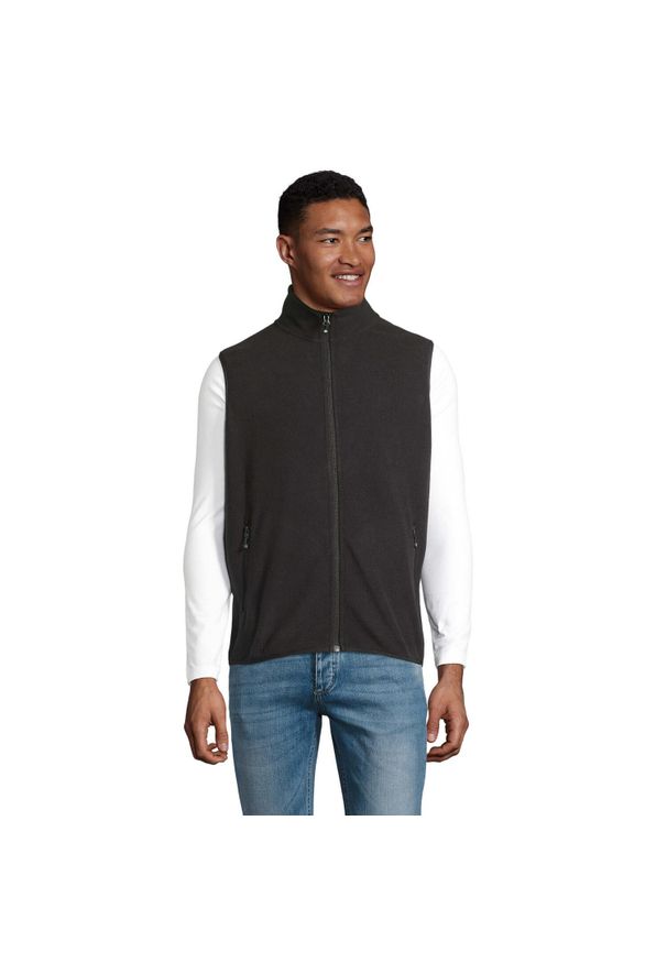 SOL'S - Ocieplacz Na Ciało Dla Dorosłych Unisex Factor Fleece Zapinany Na Zamek. Kolor: czarny