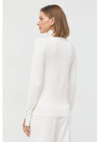 Guess sweter damski kolor beżowy lekki z golfem. Typ kołnierza: golf. Kolor: beżowy. Materiał: dzianina. Wzór: gładki #4